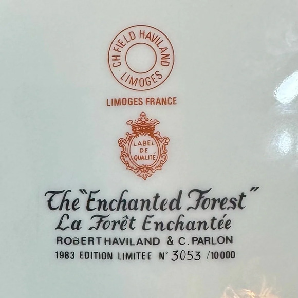 “The Enchanted Forest” Limited Edition French Porcelain - Picture 10 of 10